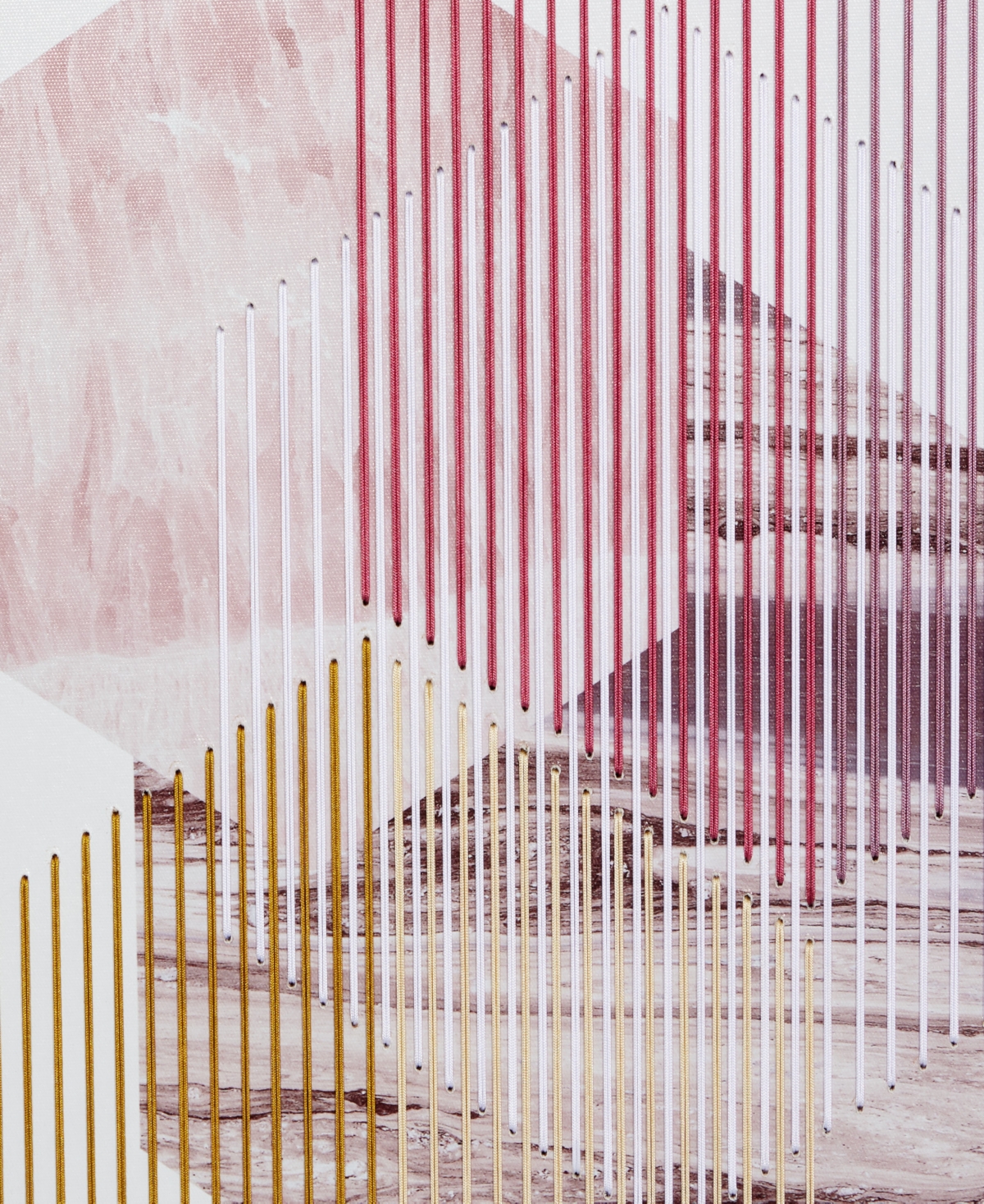 Rosemary Lane Canvas Geometric Framed Wall Art with Silver-Tone Frame Set of 2, 20