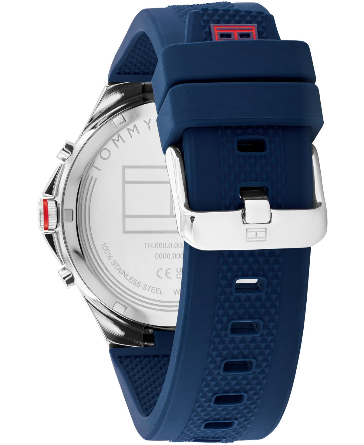 Shop Tommy Hilfiger Men's Quartz Multifunction Blue Silicone Strap Watch 46mm