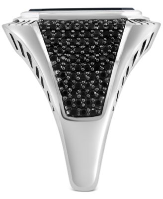 EFFY&reg; Men's Onyx & Black Spinel Statement Ring in Sterling Silver