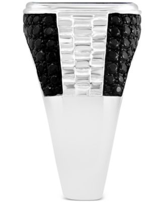 EFFY&reg; Men's Onyx & Black Spinel Two-Tone Ring in Sterling Silver & Black Rhodium-Plate