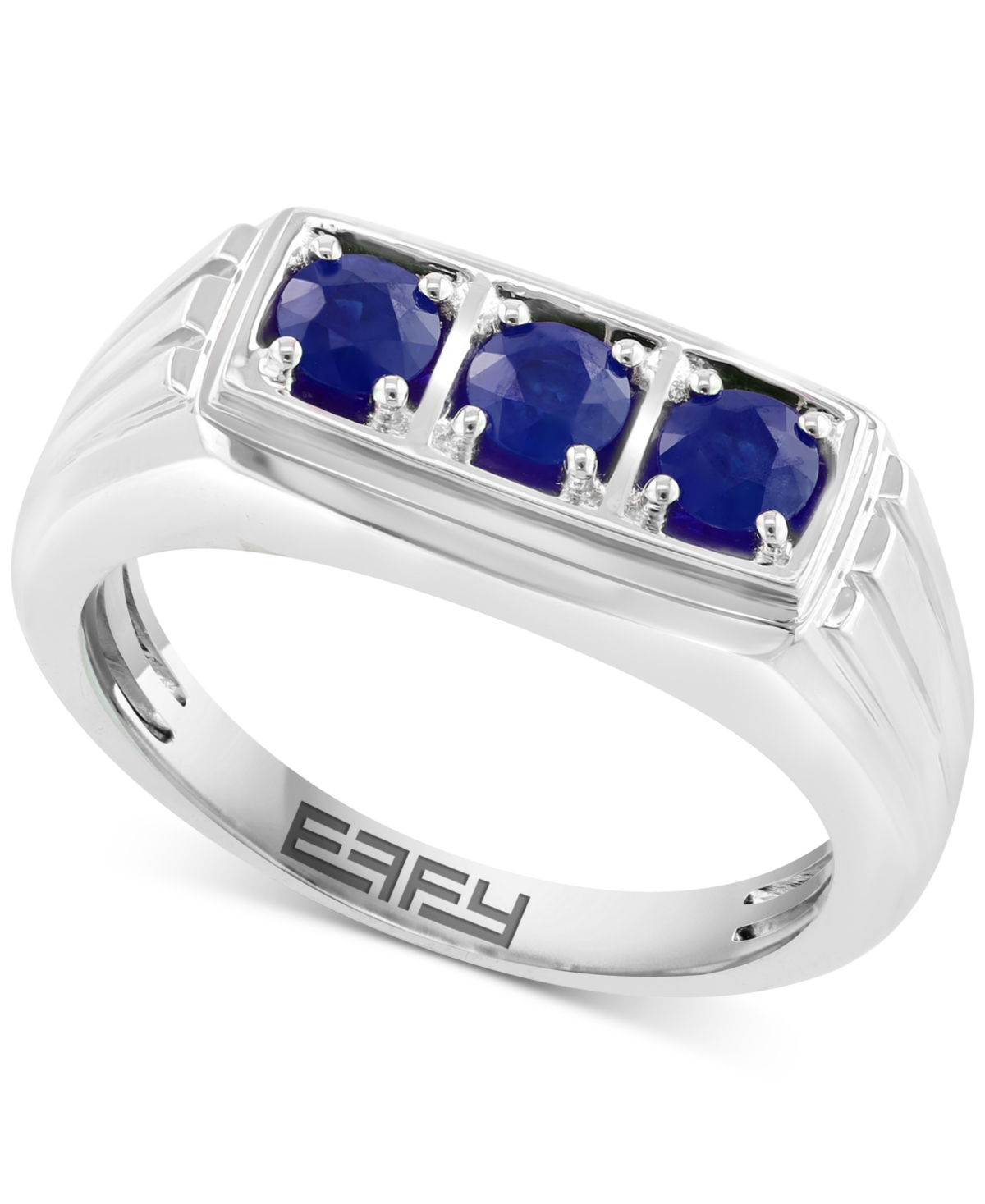 Effy Collection Effy Men's Ruby Three Stone Ring (1 Ct. T.w.) In Sterling Silver (also In Sapphire)