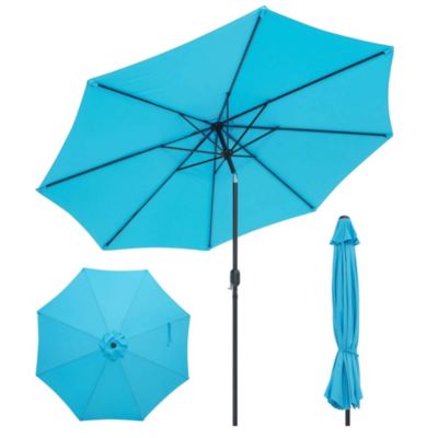 10FT Patio Umbrella Sunshade Market Steel Tilt W/ Crank Outdoor Yard Garden