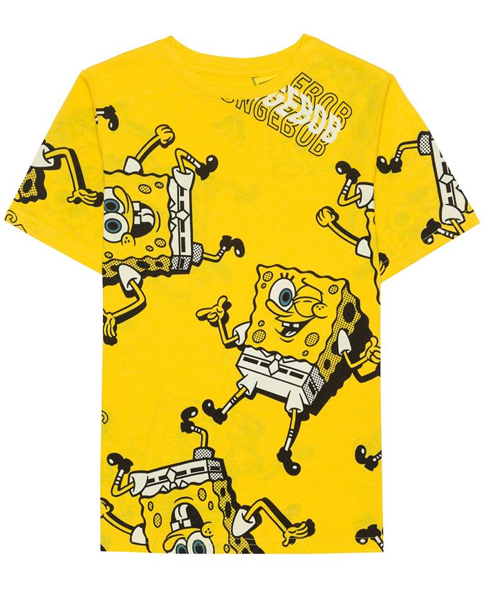 SpongeBob Squarepants Hybrid Big Boys Spongebob All Over Print Short ...