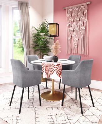 35" Steel, Polyester Adage Water Resistant Dining Chair