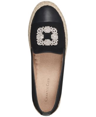 TrendStation Girls' Glitter Slip-On Flats - Embellished Diamond Bellies With Adjustable Straps