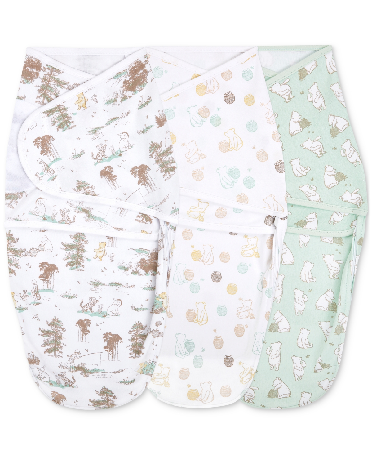 Aden By Aden + Anais Baby Boys Or Baby Girls Disney Swaddles, Pack Of 3 In Winnie The Pooh