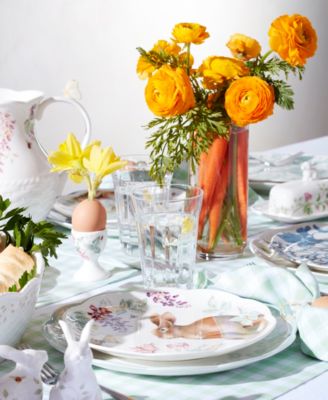 Butterfly Meadow Bunny Accent Plates, Set of 4