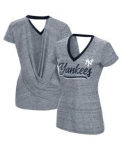 New York Yankees Stitches Cooperstown Collection V-Neck Team Color Jersey -  Navy/Gray
