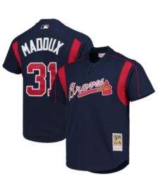 Men's Nike Greg Maddux Atlanta Braves Cooperstown Collection Name & Number  Royal T-Shirt