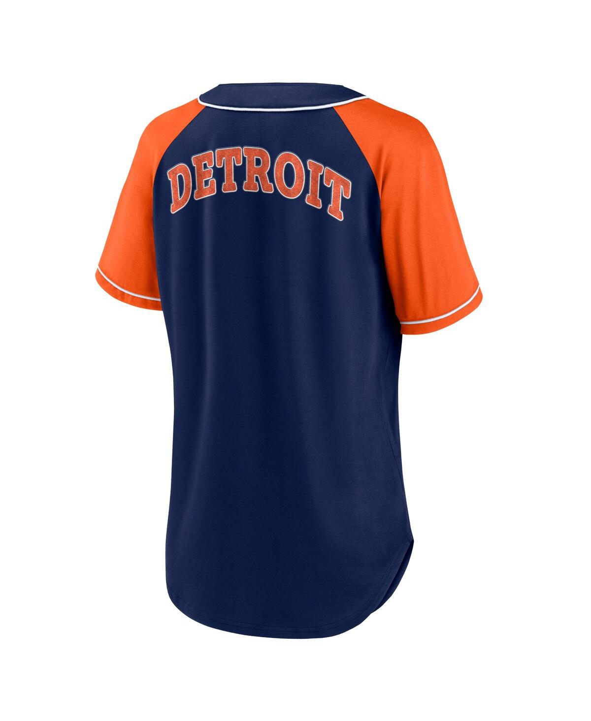 Fanatics Branded Navy Detroit Tigers Ultimate Style Raglan V-neck T-shirt In Navy
