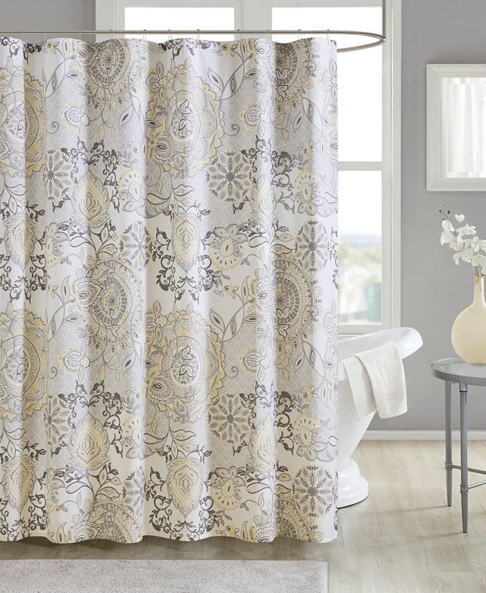 Madison Park Isla Cotton Shower Curtain, 72" x 72" Macy's