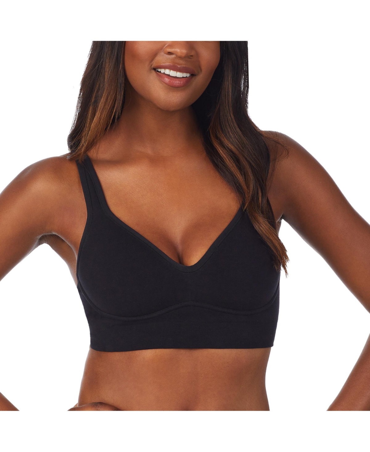 Shop On Gossamer Women's Cabana Cotton Seamless Built Up Wirefree G3320 In Black