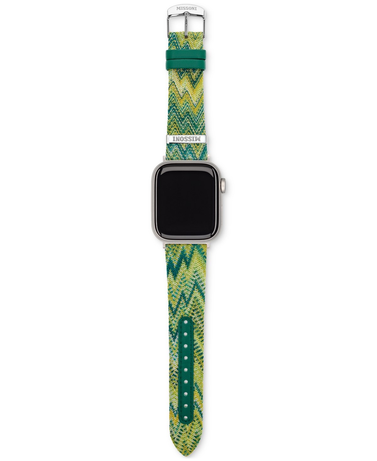 Shop Missoni Green Zigzag Fabric Strap For Apple Watch 38/40/41mm In Multicolor
