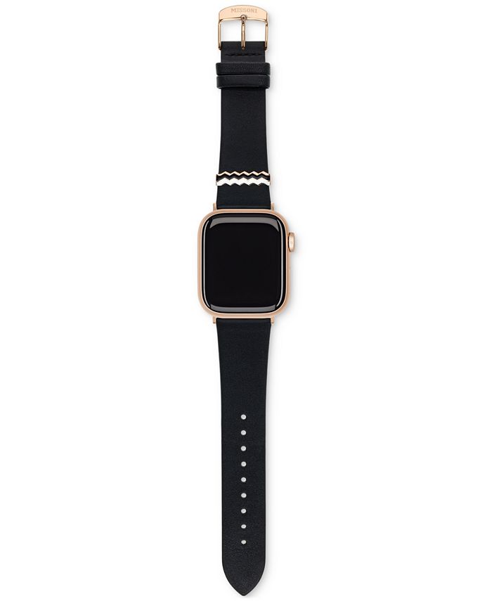Missoni Black Zigzag Leather Strap for Apple Watch® 38/40/41mm ...