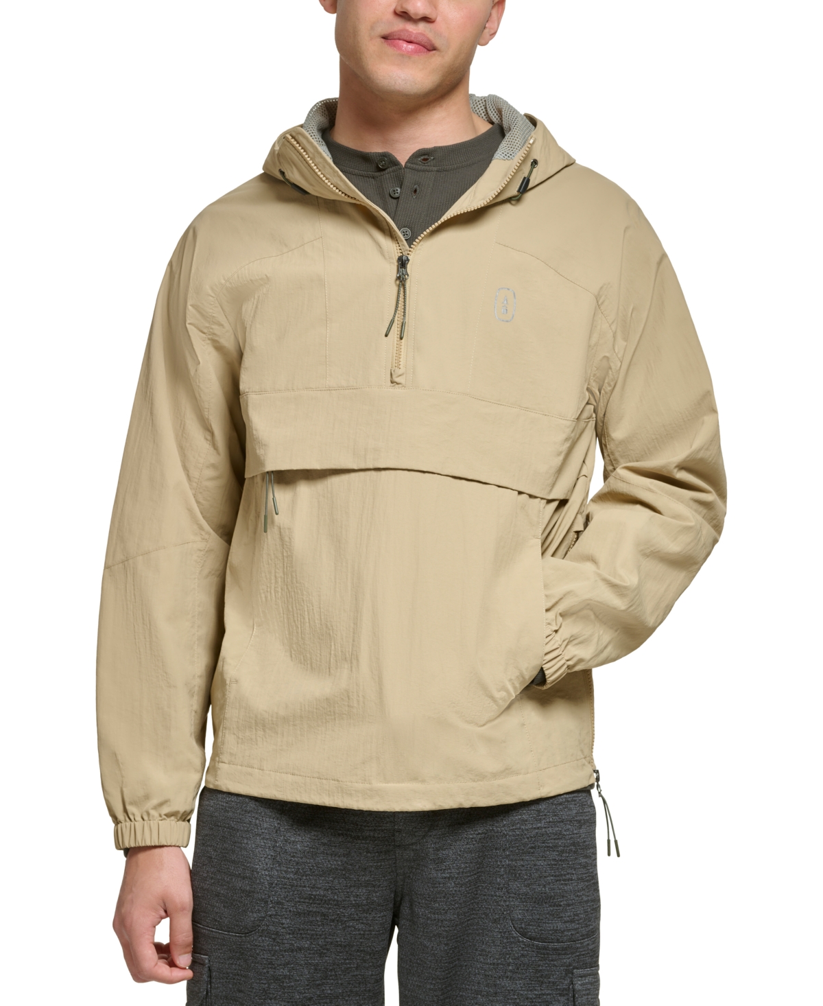 Hooded packable discount popover jacket