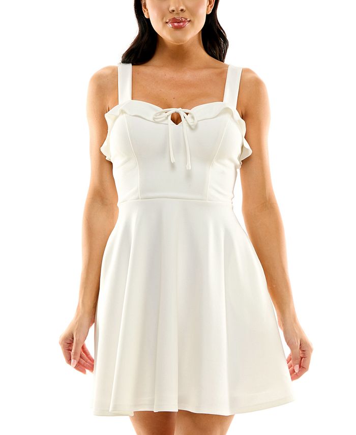 City Studios Juniors' Ruffled Fit & Flare Dress Macy's