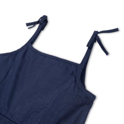 Big Girls Sleeveless Bow Shoulder Flounce Sundress