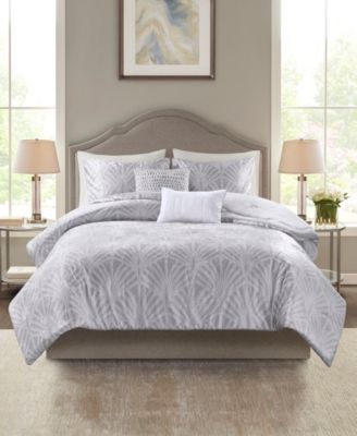 Beautyrest Kiona Crushed Velvet Oversized 5 Piece Comforter Set Collection Bedding