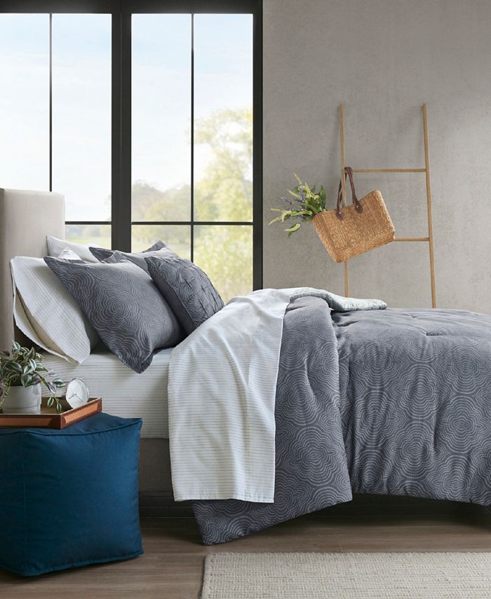 Madison Park Essentials Domino Medallion 8 Piece Reversible Comforter