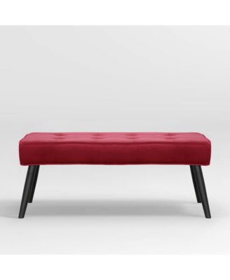 Velvet Tufted Bedroom Bench for Living Room & Entryway