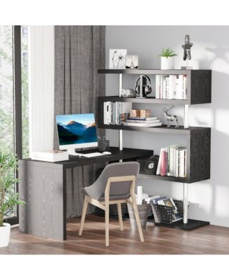 Rotating Core Hobby Desk 4 Tier Hollow Combo Computer Table Display Shelf