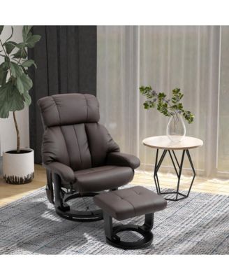 Massage Recliner Chair, Footrest, 360 Swivel Lounger w/ Ottoman,