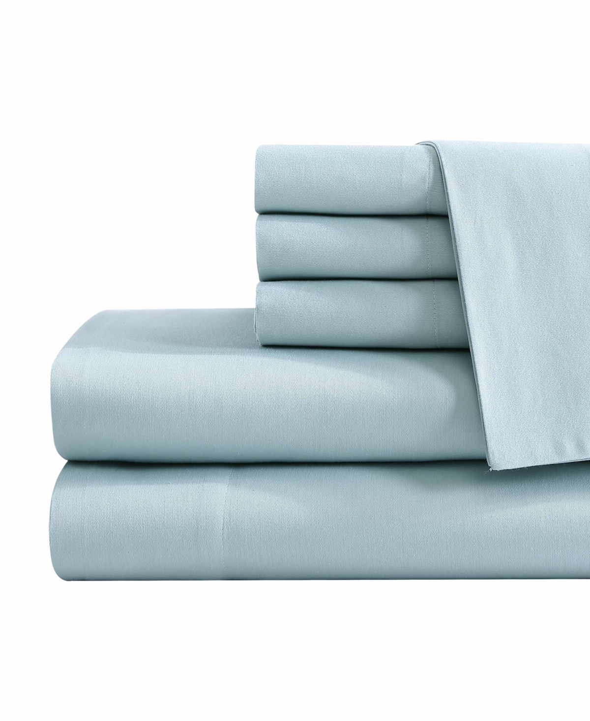 Tommy Bahama Home Solid 1000-thread Count Cotton Blend Sateen 6 Piece Sheet Set, King In Ocean Green