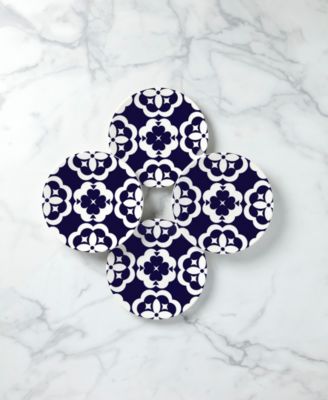 Elegant Geo Accent Plates, Set of 4