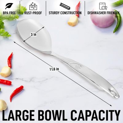 Stainless Steel Multi-Purpose Serving Spoon with Comfort Handle