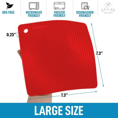 4 Pack Non-Slip Silicone Trivet Mat Set