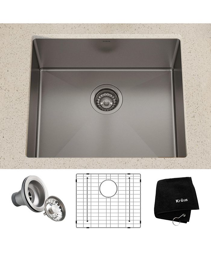 Kraus Standart PRO 21 in 16 Gauge Undermount Single Bowl Stainless Kraus Standart PRO 21 in 16 Gauge Undermount Single Bowl Stainless