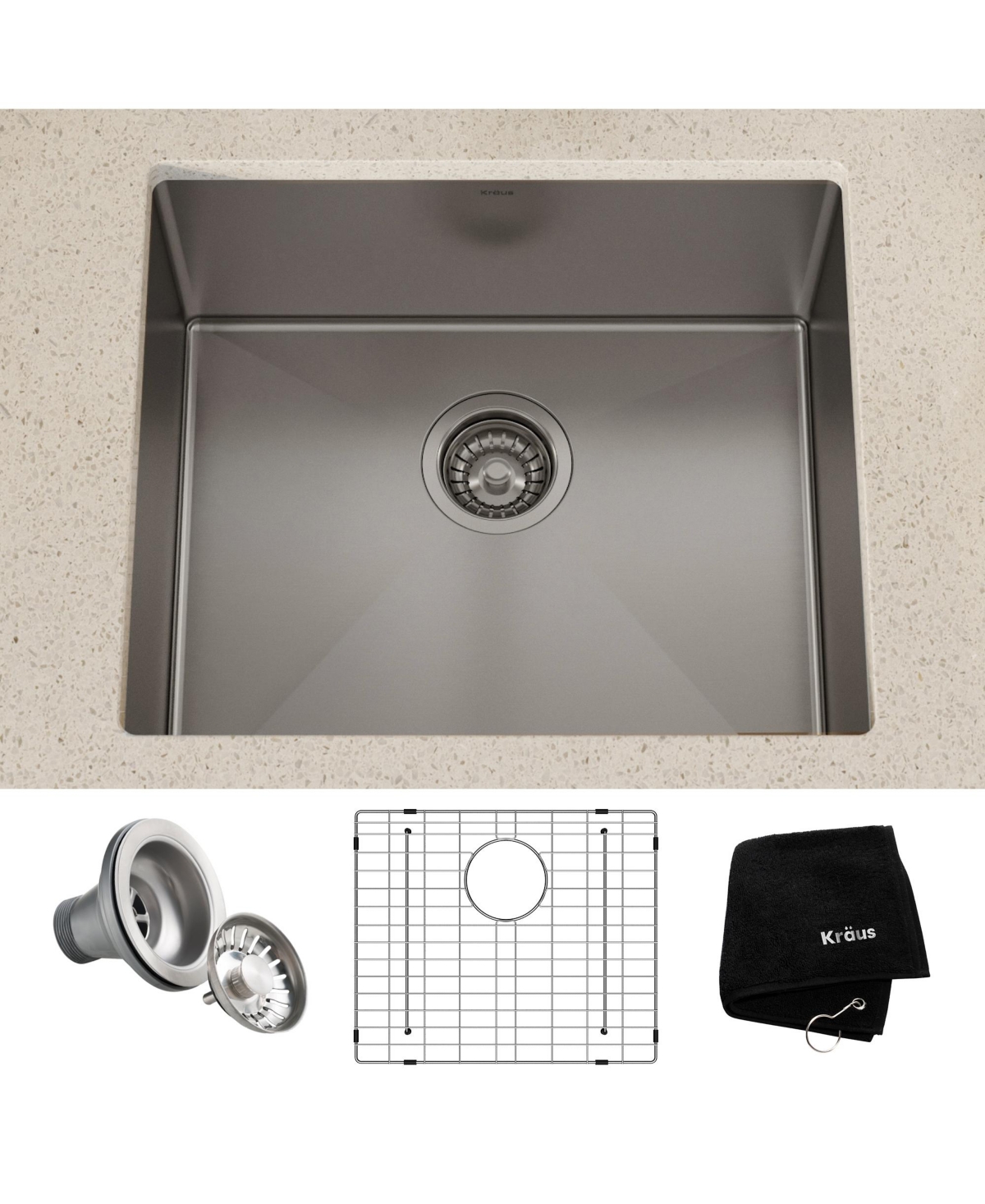 Standart Pro 21 in. 16 Gauge Undermount Single Bowl Stainless Steel Kitchen Sink - Stainless steel