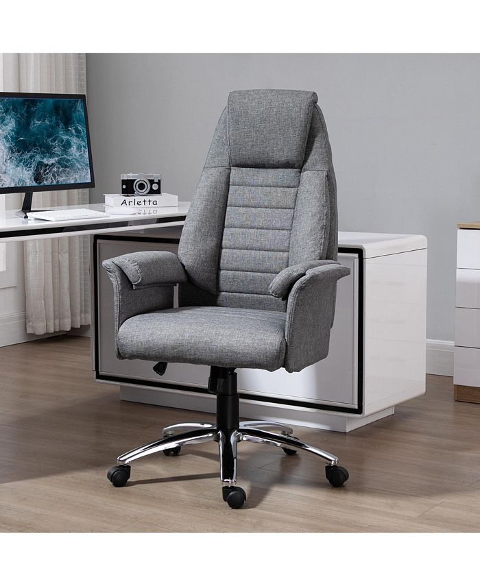 High Back Fabric Swivel Executive Office computer Chair Gray Macy's