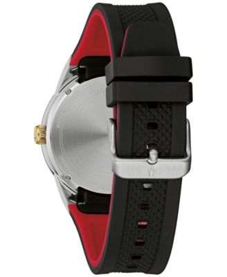 Men's Chronograph Modern Millennia Black Silicone Strap Watch 41mm