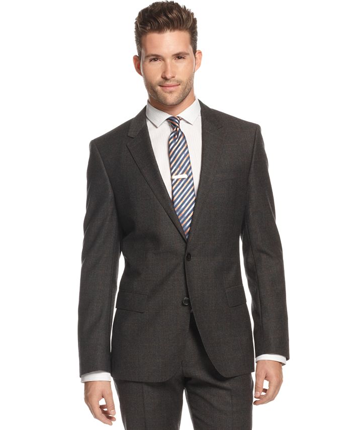 Hugo Boss BOSS Grey Glen Plaid Suit - Macy's