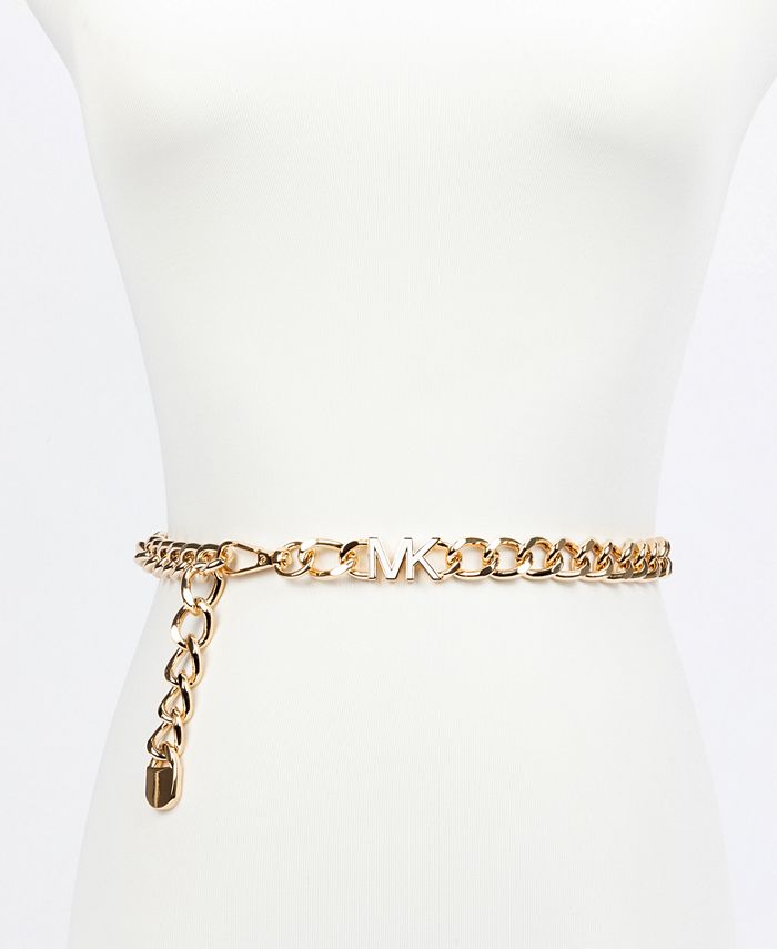 Michael Kors Enamel Filled Chain Belt - Macy's