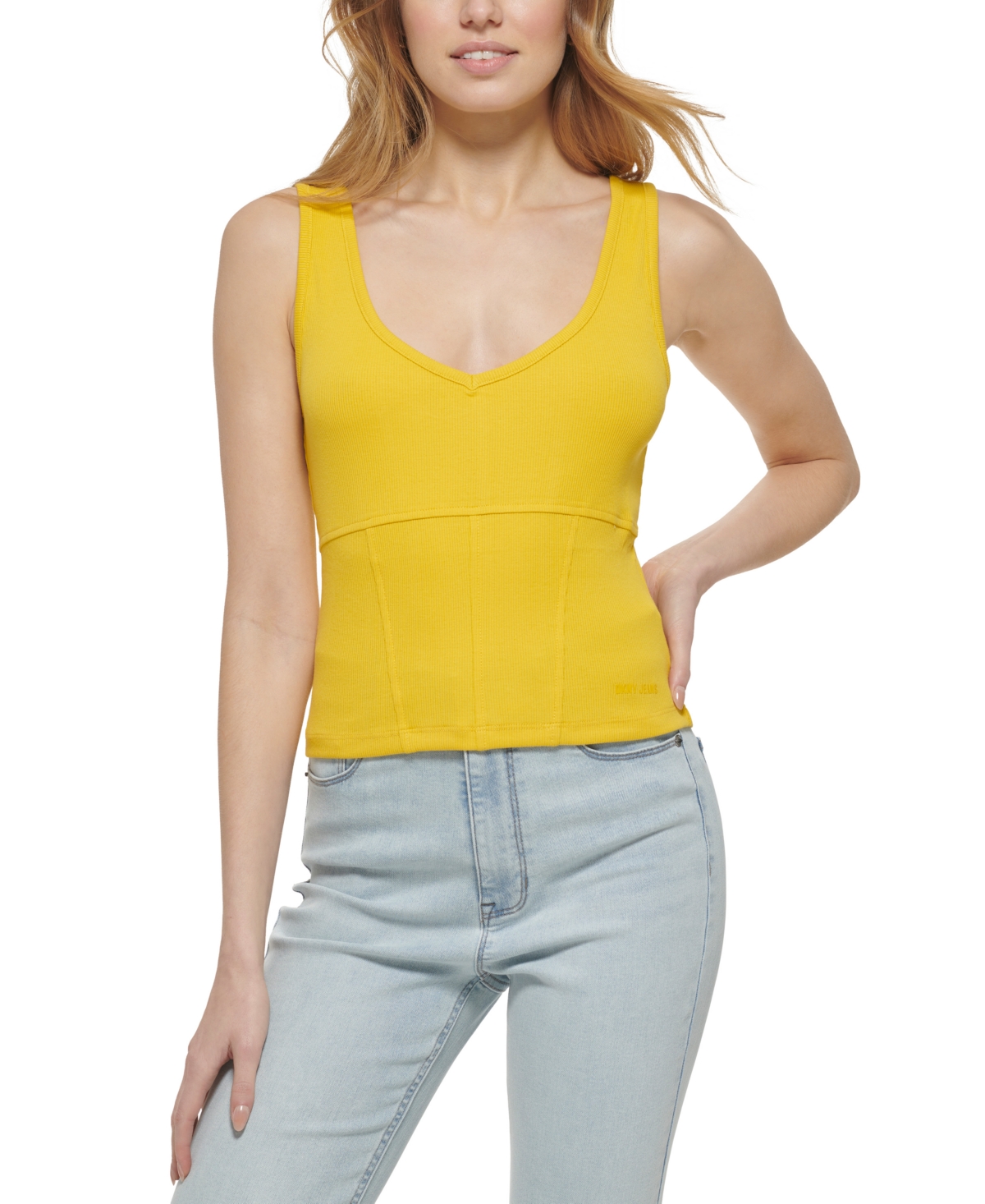 Dkny Jeans Women's Ribbed Structured Tank Top