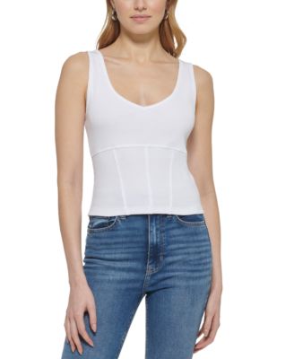 DKNY Jeans - Women's Ribbed Structured Tank Top