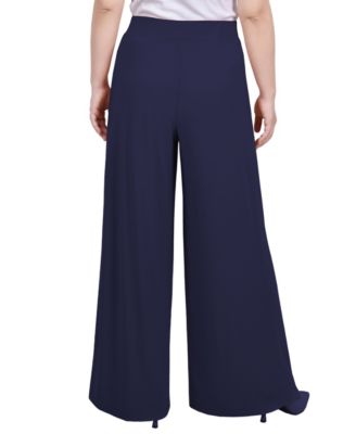 Petite Mid Rise Pull On Wide-Leg Palazzo Pant, In Petite & Petite Short