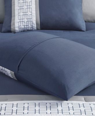 Powell Embroidered 8 Piece Comforter Set, King