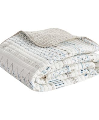 Fraser Reversible Printed Microfiber Seersucker 3-Pc. Quilt Set, King/California King