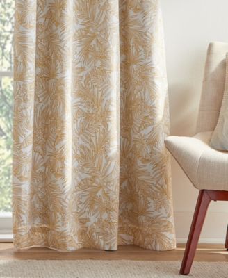 CLOSEOUT! Tommy Hilfiger Tropical Floral Grommet Room Darkening 2-Piece Curtain Panel, 50" x 108"