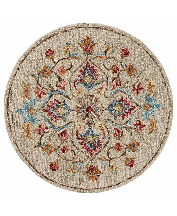 LR Home Sweet SINUO54102 4' x 4' Round Area Rug - Macy's