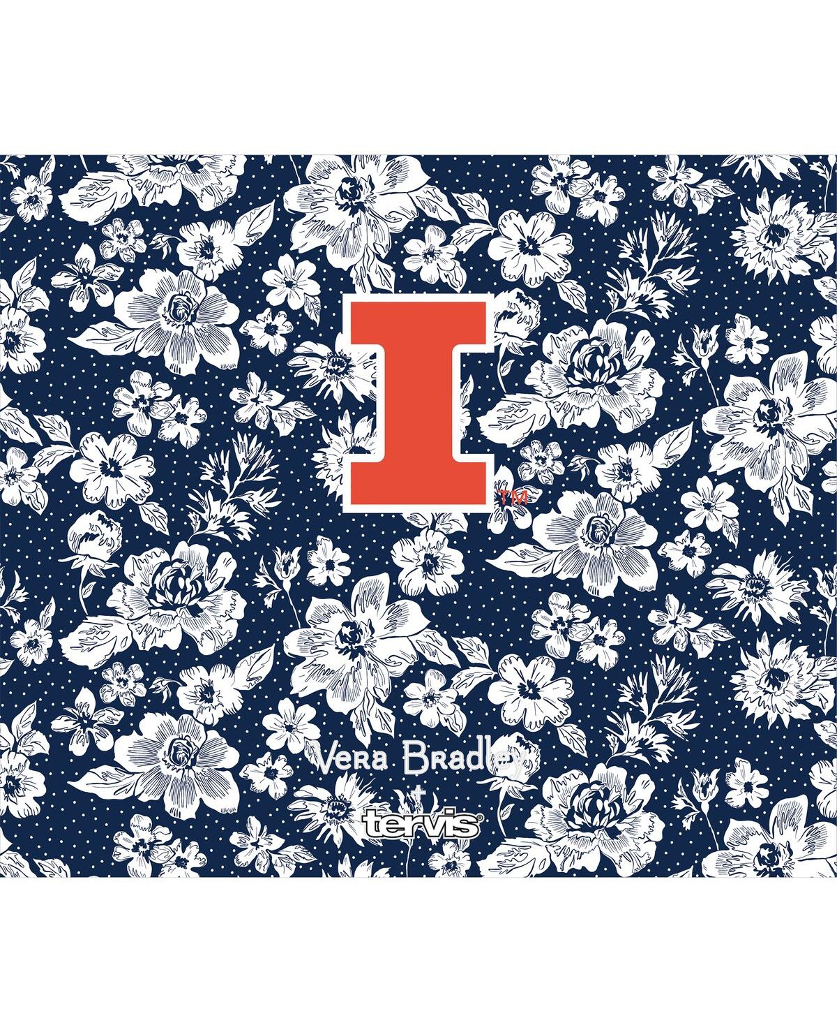 Vera Bradley X Tervis Tumbler Illinois Fighting Illini 24 oz Wide Mouth Bottle With Deluxe Lid In Navy