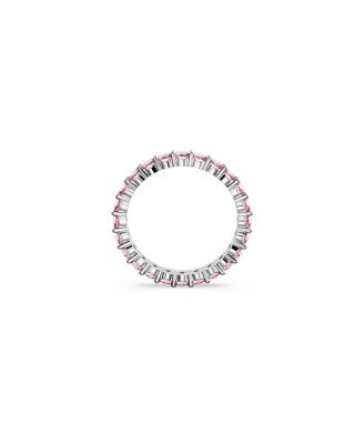 Crystal Round Cut Pink Matrix Ring