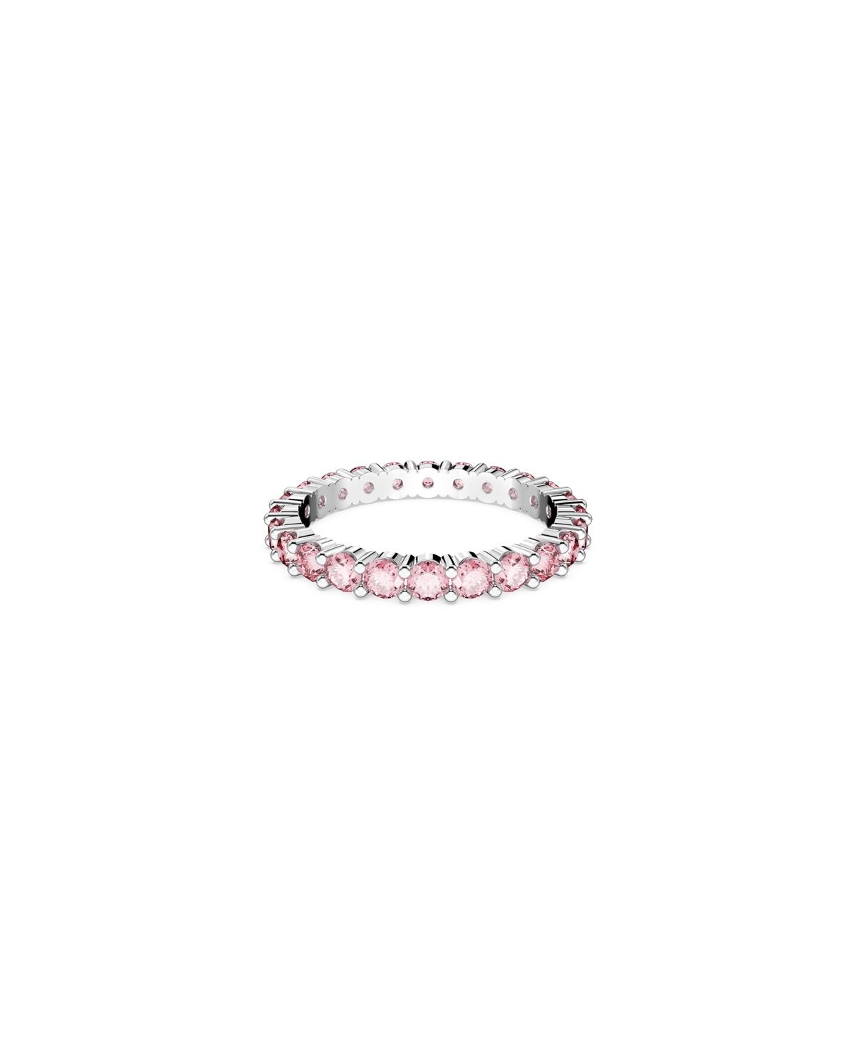 Shop Swarovski Crystal Round Cut Pink Matrix Ring