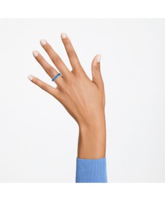 Crystal Round Cut Blue Matrix Ring