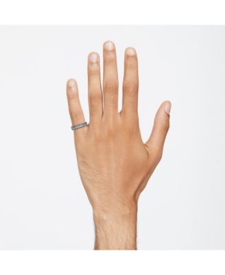 Crystal Baguette Cut Gray Matrix Ring