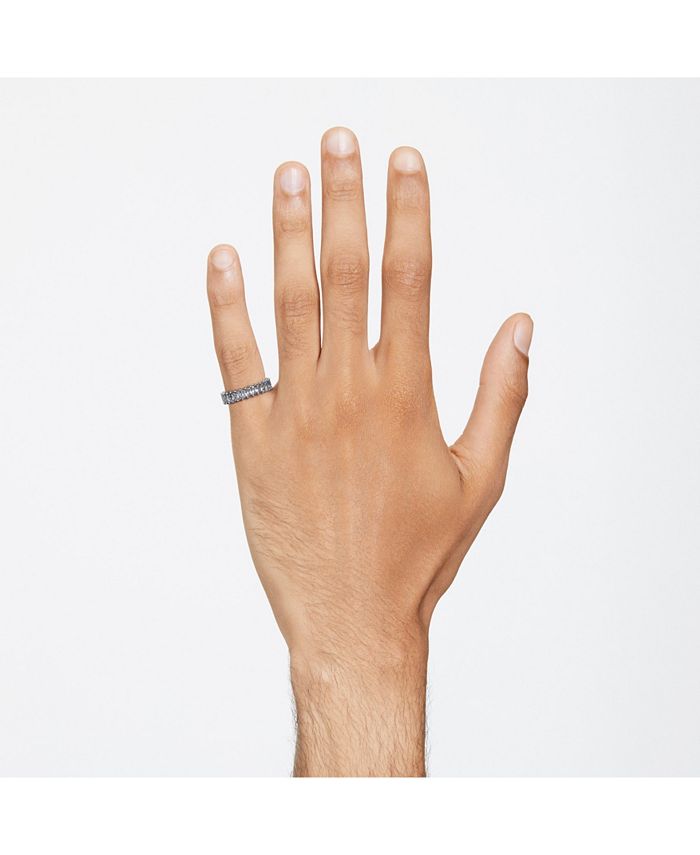 Swarovski Crystal Baguette Cut Gray Matrix Ring - Macy's