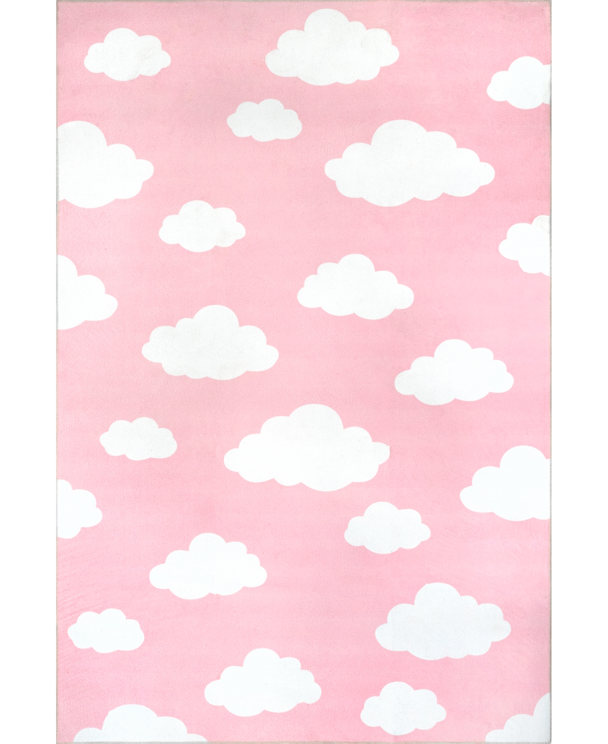 Nuloom Aurora Lilia Washable Kids Cloud 4' X 6' Area Rug In Pink